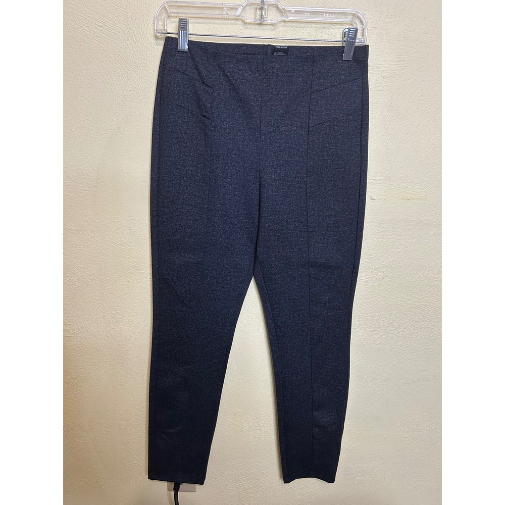 HUE High Waist Leggings Charcoal Heather Gray Seamed Front Pull On Small NEW